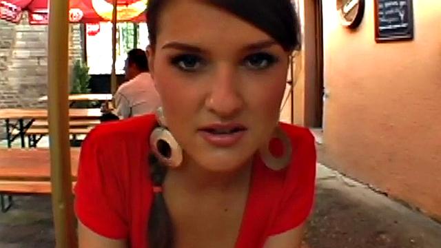 Public slut fucked hard in POV by BWC in doggystyle