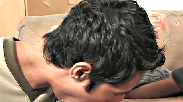 Cum swap Latin twink fucked at home by BF's cock