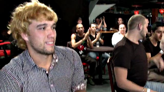 Real public party with strippers