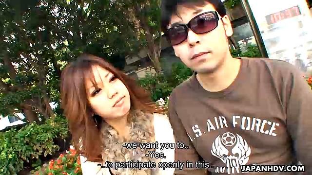 Sweet brunette gal gets a large pecker