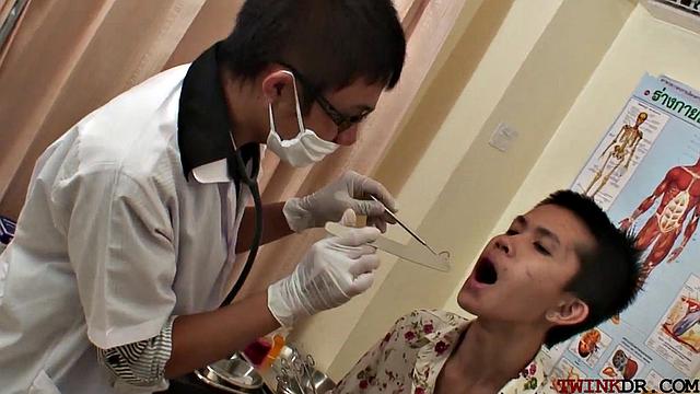Horny asian doc analfucking patient