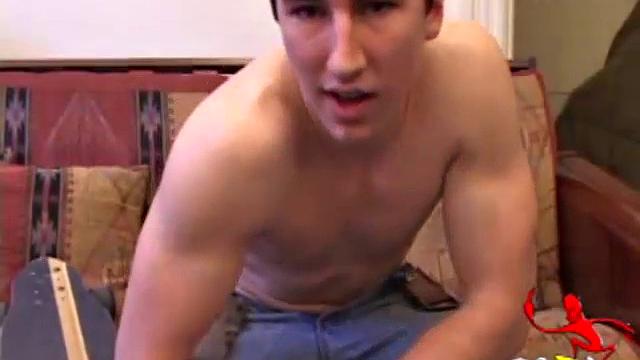 JP strokes his cock slow and hard, moaning with pleasure