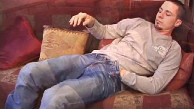 Foster Bailey strokes his cock and unleashes a load