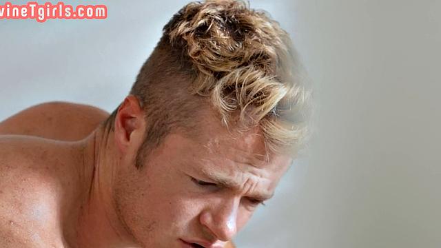 Tall black trans spoils handyman with fuck