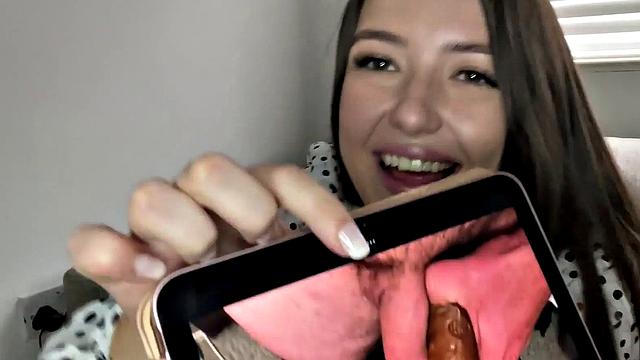 SPH femdom babe talks about small cocks in solo video