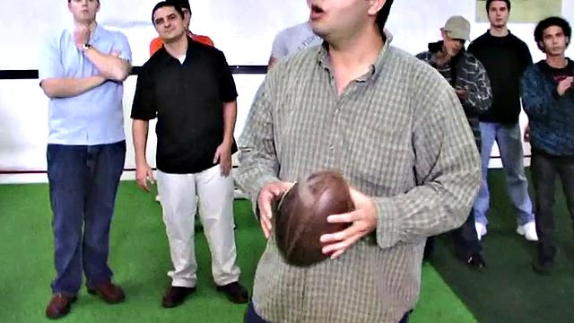 Hazed college stud fucked in locker room for fraternity