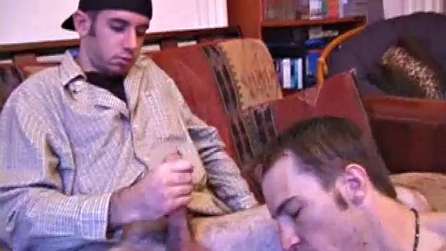Sweet and young Tag is back and joined by Kent Stryker. Kent doesn't waste any time on his friend's hard dick, sucking on it like a piece of candy.