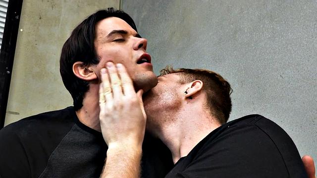 Inked stud sucks cock before unsaddled sex for jizz