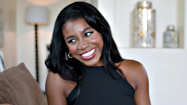 Sensual ebony babe riding her loving boyfriend