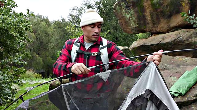 Trans Hottie Smashed Outdoors By Hunk During Camping Trip - Ember Fiera