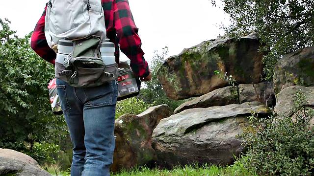 Trans Hottie Smashed Outdoors By Hunk During Camping Trip - Ember Fiera