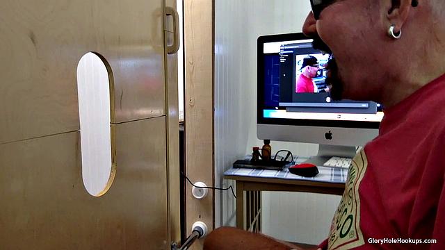 Latin Dad Gets A Gloryhole Blowjob