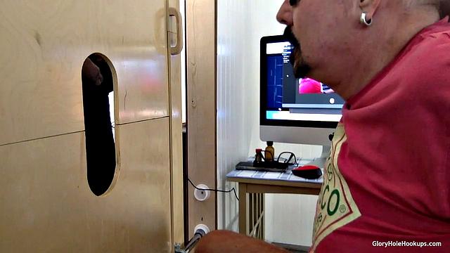 Latin Dad Gets A Gloryhole Blowjob