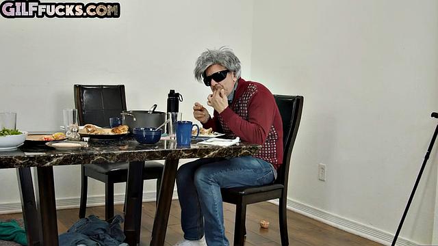 cockhungry GILF deepthroating dick