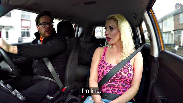 Instructor seduced by busty blonde