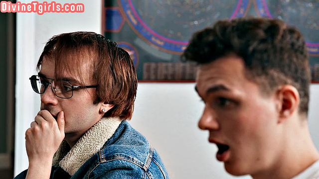 Big ass trans teacher pounded by stud