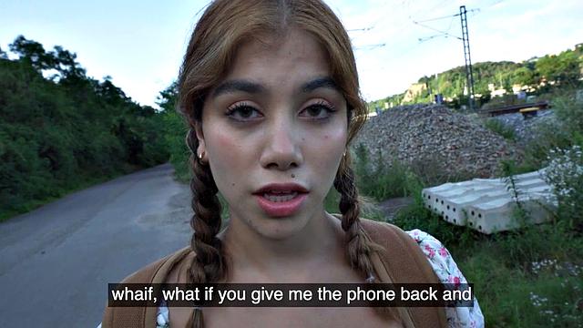 Slutty public babe fucked outdoors by big dick in POV