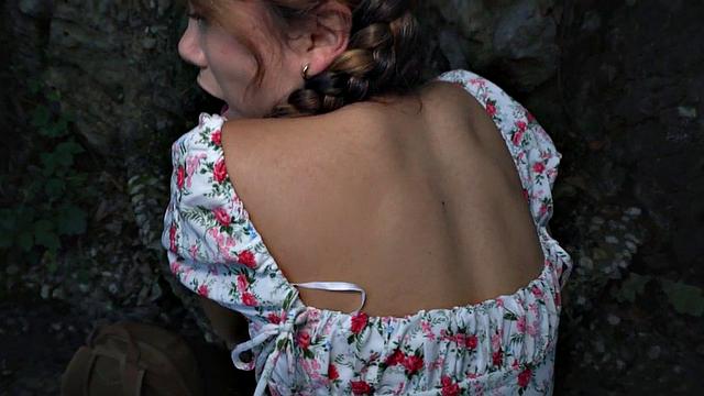 Slutty public babe fucked outdoors by big dick in POV