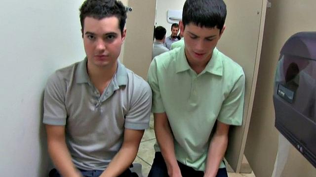 College twink fucks gay stud after feet massage