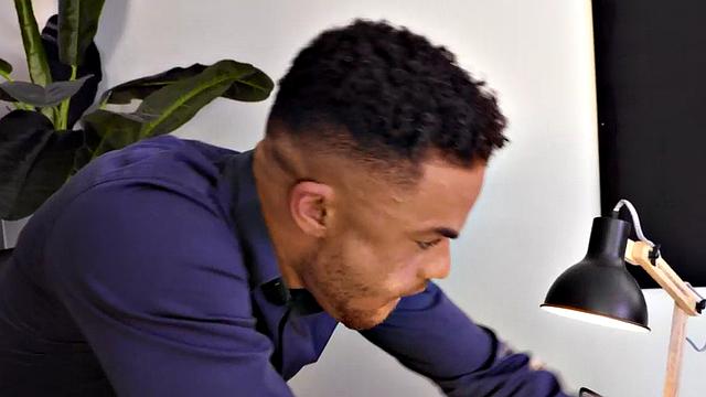 Rimming stud barebacks Black BF in office after rimming