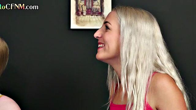 Deepthroating British CFNM group pleases lucky guy