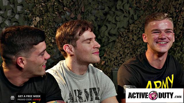 Slutty Soldier Spitroasted By HUGE Jocks - ActiveDuty