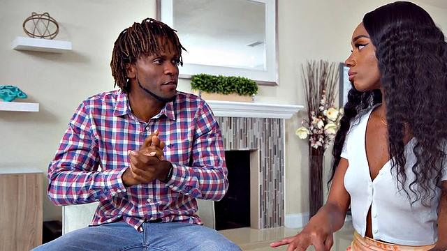 Black tattooed bae pounded by black dick in doggystyle