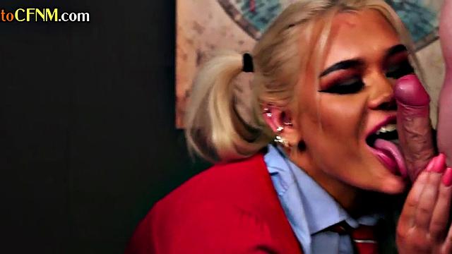 Teasing college sluts in uniform deepthroat teacher