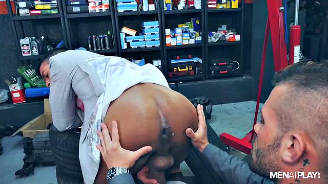 confident men in suits outsmart and seduce each other for a wild, explosive office hookup