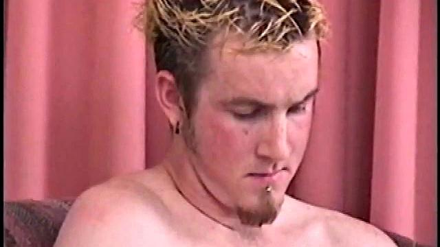 Skater boys Dean and Matt come in from a hard day of skating to reax in their room. Dark haired Dean takes his cock out first and Matt quickly follows, wetting his dick before stroking it.