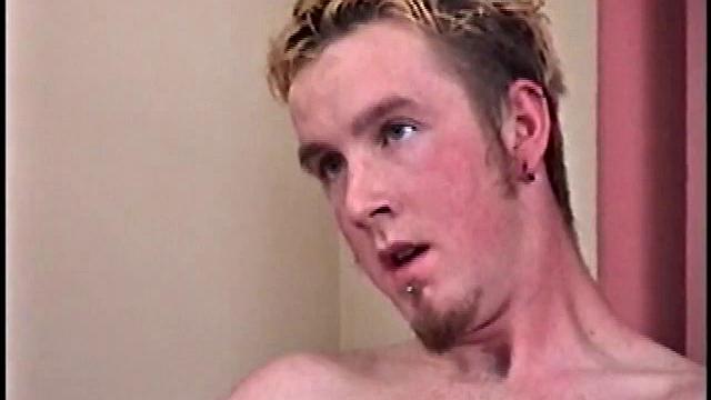 Skater boys Dean and Matt come in from a hard day of skating to reax in their room. Dark haired Dean takes his cock out first and Matt quickly follows, wetting his dick before stroking it.