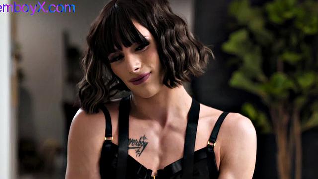 Skinny fit femboy in lingerie bottomed