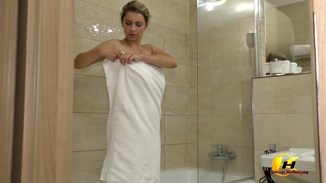 Press My Breasts Against The Glass And Then Masturbate With Water