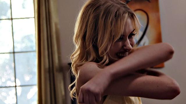 Skinny stepdaughter banged by stepdaddy in the kitchen