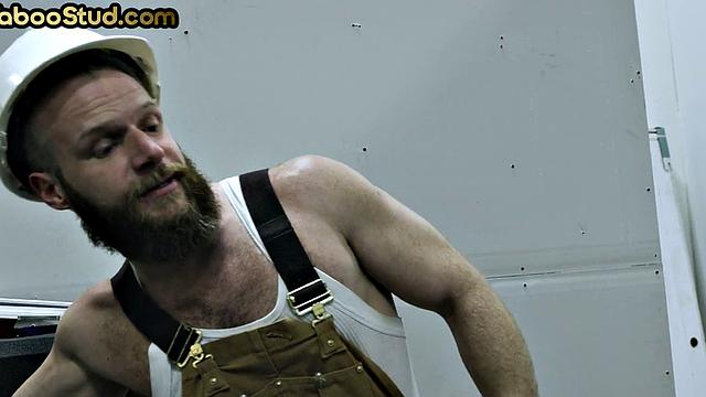 IR stepbrothers fucked by BBC in 3way action at work