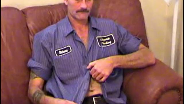 We could all use a man like Richard. He's handsome, hairy, masculine, dependable, and sports a big cock. Richard is the typical guy-next-door, who goes to work every day to support his family.