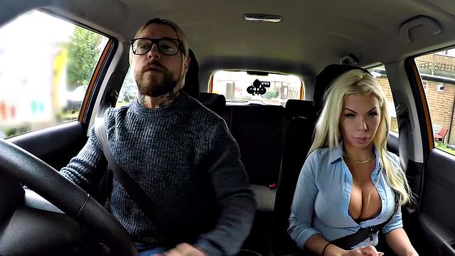 Blonde bombshell with huge tits craves a sticky load in her mouth on test