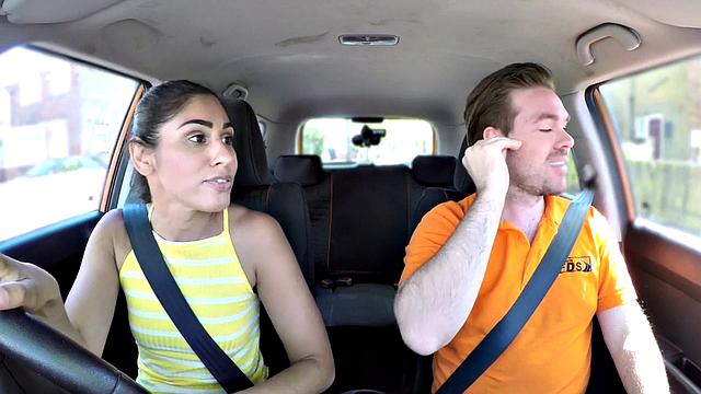 Student driver sucks instructor before pussyfucking