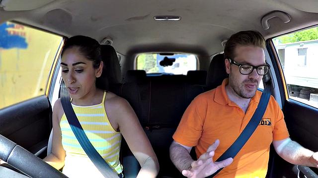 Student driver sucks instructor before pussyfucking