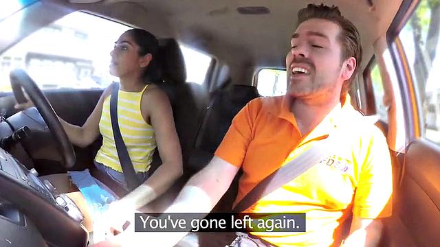 Student driver sucks instructor before pussyfucking