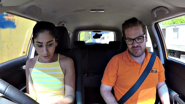 Student driver sucks instructor before pussyfucking