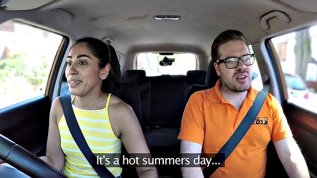 Student driver sucks instructor before pussyfucking