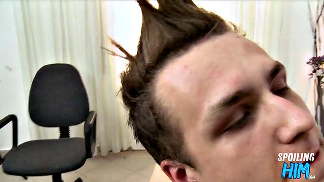 Amateur stud doggystyled at casting