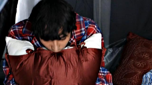 Short guys bang busty MILF in 3some till cum in mouth