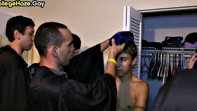 Str8 fraternity newbie assfucked in 3some on college