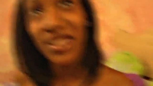 Petite ebony teen sucking cock