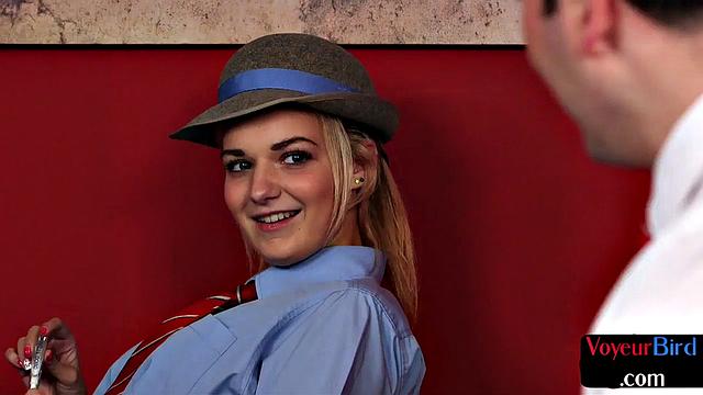 College voyeur spreads her legs and talks dirty in JOI