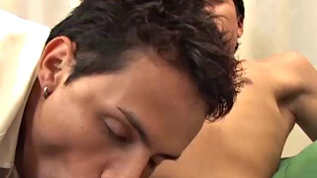 Young Latinos Bernard and Emanuel hook up and make their way home for some private time. On the bed, a well placed hand signals the start of an afternoon romp between these two cuties.