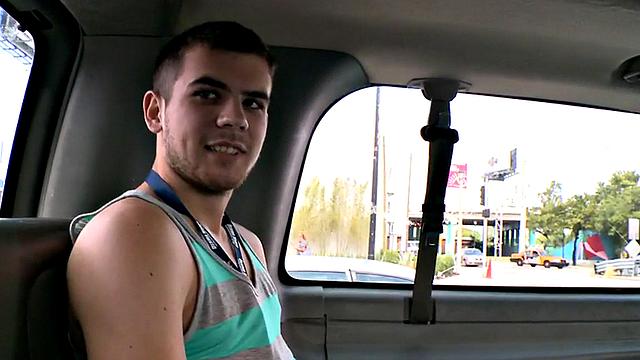 Picked up dude gives facial