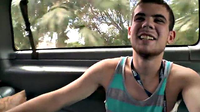 Picked up dude gives facial